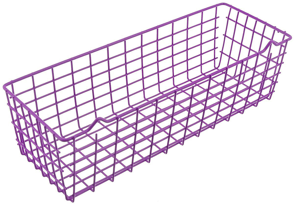 Корзина универсальная Metaltex Pandino, цвет: фиолетовый, 33 х 12 х 9 см36.17.00/94-528_фиол Корзина универсальная Metaltex Pandino, цвет: фиолетовый, 33 х 12 х 9 см36.17.00/94-528_фиолУниверсальная корзина Metaltex Pandino изготовлена из стали, покрытой краской с эпоксидным порошком. Изделие может использоваться для хранения принадлежностей для мытья посуды, различных бытовых предметов и мелочей, инструментов в гараже и много другого. Корзина оснащена специальными петельками для подвешивания к стене.