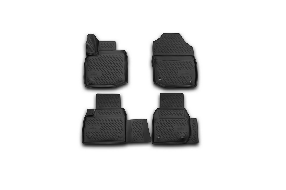 Набор автомобильных 3D-ковриков Novline-Autofamily для Honda Civic 5D, 2012->, хэтчбек, в салон, 4 шт. CARHND00009CA-3505 Набор автомобильных 3D-ковриков Novline-Autofamily для Honda Civic 5D, 2012->, хэтчбек, в салон, 4 шт. CARHND00009CA-3505Набор Novline-Autofamily состоит из 4 ковриков, изготовленных из полиуретана.Основная функция ковров - защита салона автомобиля от загрязнения и влаги. Это достигается за счет высоких бортов, перемычки на тоннель заднего ряда сидений, элементов формы и текстуры, свойств материала, а также запатентованной технологией 3D-перемычки в зоне отдыха ноги водителя, что обеспечивает дополнительную защиту, сохраняя салон автомобиля в первозданном виде.Материал, из которого сделаны коврики, обладает антискользящими свойствами. Для фиксации ковров в салоне автомобиля в комплекте с ними используются специальные крепежи. Форма передней части водительского ковра, уходящая под педаль акселератора, исключает нештатное заедание педалей.Набор подходит для Honda Civic 5D хэтчбек с 2012 года выпуска.