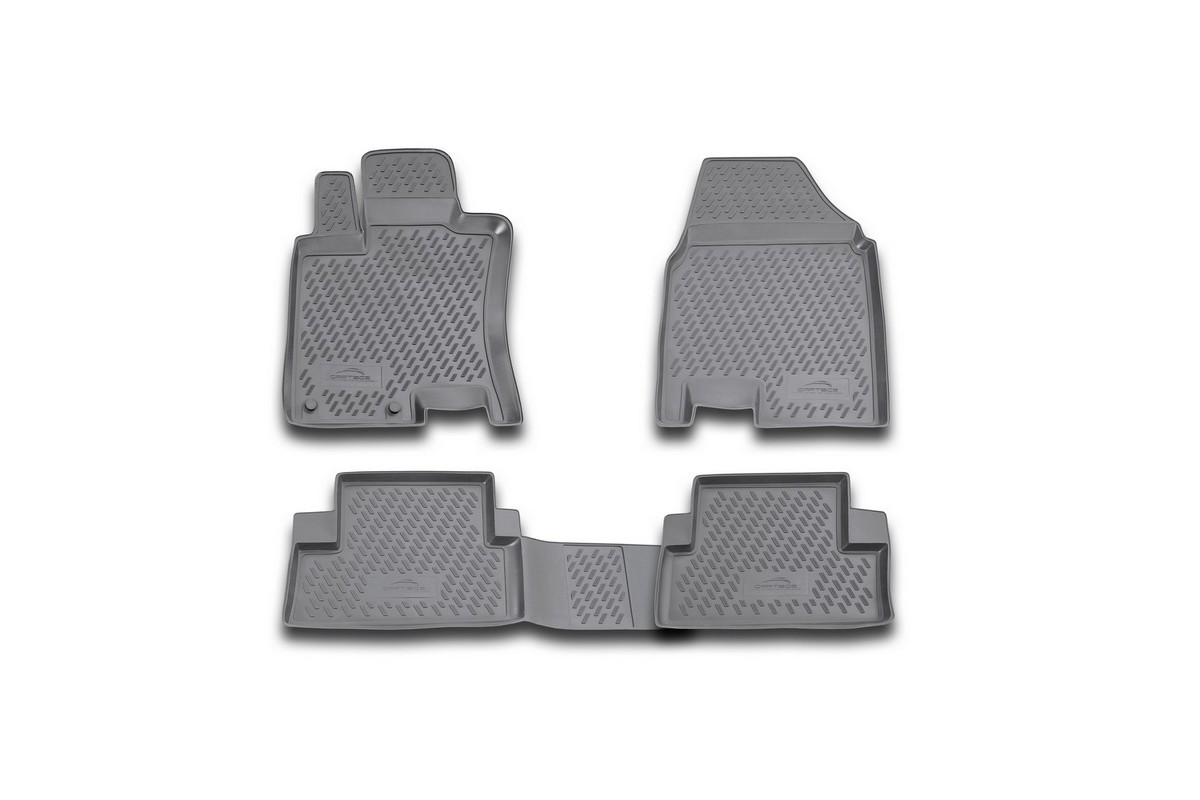 Коврики в салон автомобиля Novline-Autofamily для Nissan Qashqai, 2007 - 2014, 4 штVT-1520(SR) Коврики в салон автомобиля Novline-Autofamily для Nissan Qashqai, 2007 - 2014, 4 штVT-1520(SR)Коврики Novline-Autofamily улучшат внешний вид салона автомобиля и надежно уберегут его от пыли, грязи и сырости, а значит, защитят кузов от коррозии. Полиуретановые коврики гладкие, приятные и не пропускает влагу. Полиуретановые автомобильные коврики произведены из высококачественного материала, который держит форму и не пачкает обувь. Коврики надежно крепятся на полу и не скользят, что очень важно во время движения, особенно для водителя. Изделия из полиуретана надежно удерживают грязь и влагу, при этом всегда выглядят довольно опрятно. И чистятся они очень просто: как при помощи автомобильного пылесоса, так и различными моющими средствами.
