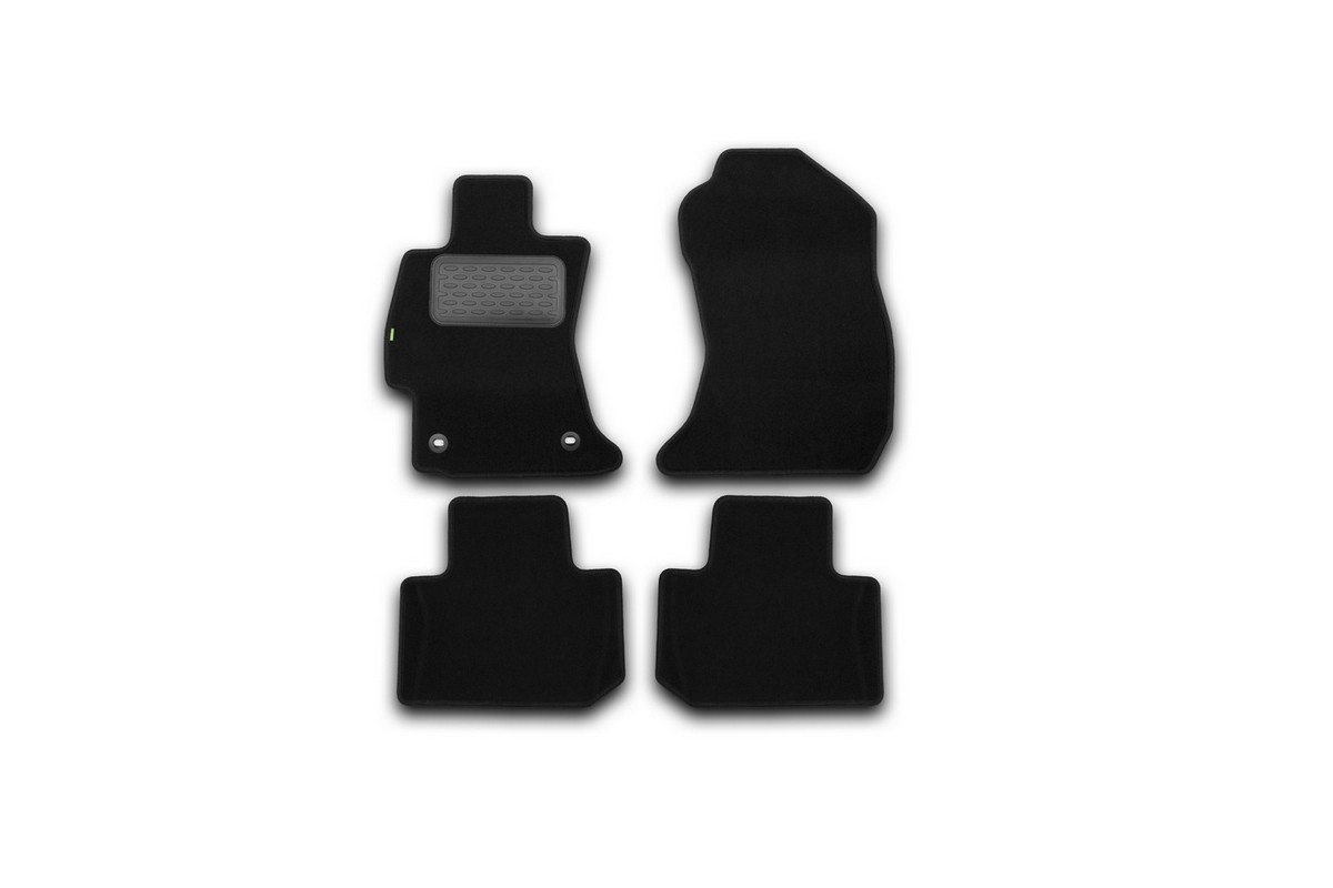 Набор автомобильных ковриков Klever для Subaru Forester 2013-, кроссовер, в салон, 4 шт. KVR02461901210khKVR02461901210kh Набор автомобильных ковриков Klever для Subaru Forester 2013-, кроссовер, в салон, 4 шт. KVR02461901210khKVR02461901210khНабор автомобильных ковриков Klever, изготовленный из текстиля, состоит из 4 ковриков, которые учитывают все особенности каждой модели автомобиля и полностью повторяют контуры пола. Текстильные автомобильные коврики для салона произведены из высококачественного материала, который держит форму, прочный и не пачкает обувь. Коврики в салон не только улучшат внешний вид салона вашего автомобиля, но и надежно уберегут его от пыли, грязи и сырости, а значит, защитят кузов от коррозии. Текстильные коврики для автомобиля мягкие и приятные, а их основа из вспененного полиуретана не пропускает влагу. Ковры для автомобилей надежно крепятся на полу и не скользят, что очень важно во время движения. Чистятся коврики очень просто: как при помощи автомобильного пылесоса, так и различными моющими средствами. Набор подходит для Subaru Forester кроссовер с 2013 года выпуска.