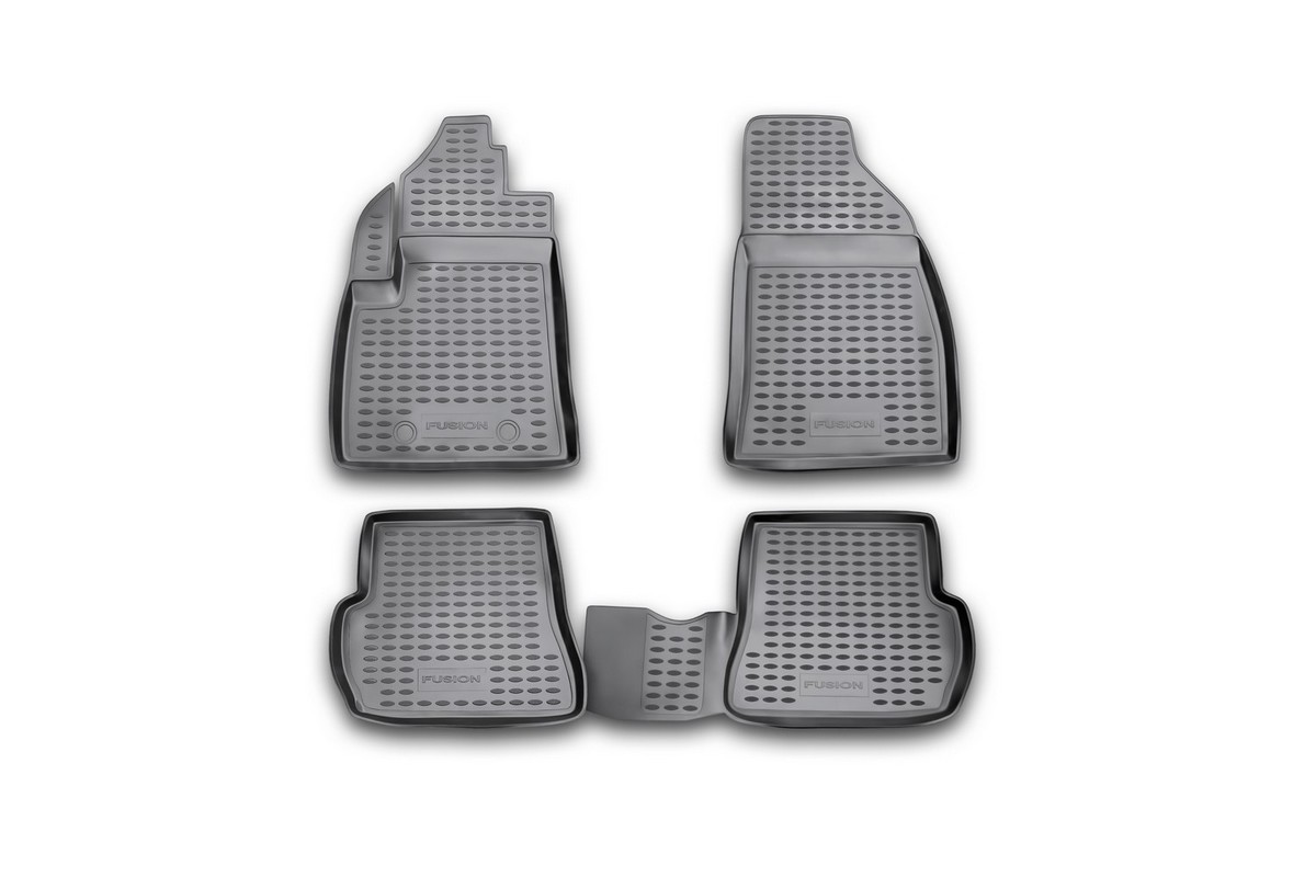 Коврики в салон автомобиля Novline-Autofamily для Ford Fusion 09/2002 -, Fiesta 2002 - 2008, 4 штNLC.16.06.210 Коврики в салон автомобиля Novline-Autofamily для Ford Fusion 09/2002 -, Fiesta 2002 - 2008, 4 штNLC.16.06.210Коврики Novline-Autofamily улучшат внешний вид салона автомобиля и надежно уберегут его от пыли, грязи и сырости, а значит, защитят кузов от коррозии. Полиуретановые коврики гладкие, приятные и не пропускает влагу. Полиуретановые автомобильные коврики произведены из высококачественного материала, который держит форму и не пачкает обувь. Коврики надежно крепятся на полу и не скользят, что очень важно во время движения, особенно для водителя. Изделия из полиуретана надежно удерживают грязь и влагу, при этом всегда выглядят довольно опрятно. И чистятся они очень просто: как при помощи автомобильного пылесоса, так и различными моющими средствами.