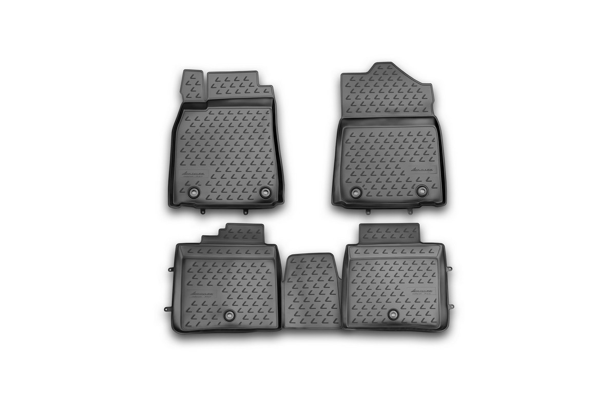 Набор автомобильных ковриков Novline-Autofamily для Lexus ES 250/350, 300h, 2012-, в салон, 4 штNLC.29.26.210kh Набор автомобильных ковриков Novline-Autofamily для Lexus ES 250/350, 300h, 2012-, в салон, 4 штNLC.29.26.210khНабор автомобильных ковриков Novline-Autofamily, изготовленный из полиуретана, состоит из 4 ковриков, которые учитывают все особенности каждой модели автомобиля и полностью повторяют контуры пола. Полиуретановые автомобильные коврики для салона произведены из высококачественного материала, который держит форму, прочный и не пачкает обувь. Коврики в салон не только улучшат внешний вид салона вашего автомобиля, но и надежно уберегут его от пыли, грязи и сырости, а значит, защитят кузов от коррозии. Полиуретановые коврики для автомобиля гладкие, приятные и не пропускают влагу. Ковры для автомобилей надежно крепятся на полу и не скользят, что очень важно во время движения. Чистятся коврики очень просто: как при помощи автомобильного пылесоса, так и различными моющими средствами. Набор подходит для Lexus ES 250/350, 300h с 2012 года выпуска.