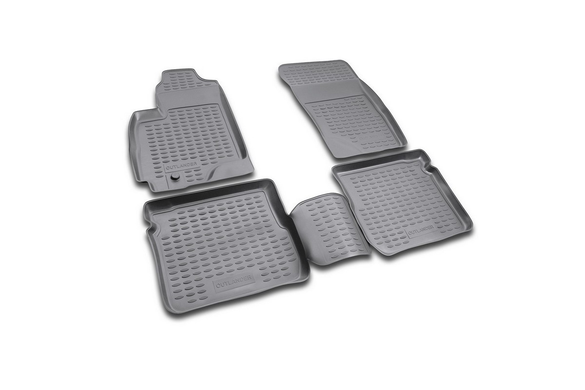 Коврики в салон MITSUBISHI Outlander 2003-2006, 4 шт. (полиуретан)NLC.35.04.210 Коврики в салон MITSUBISHI Outlander 2003-2006, 4 шт. (полиуретан)NLC.35.04.210Коврики в салон не только улучшат внешний вид салона вашего автомобиля, но и надежно уберегут его от пыли, грязи и сырости, а значит, защитят кузов от коррозии. Полиуретановые коврики для автомобиля гладкие, приятные и не пропускают влагу. Автомобильные коврики в салон учитывают все особенности каждой модели и полностью повторяют контуры пола. Благодаря этому их не нужно будет подгибать или обрезать. И самое главное — они не будут мешать педалям. Полиуретановые автомобильные коврики для салона произведены из высококачественного материала, который держит форму и не пачкает обувь. К тому же, этот материал очень прочный (его, к примеру, не получится проткнуть каблуком). Некоторые автоковрики становятся источником неприятного запаха в автомобиле. С полиуретановыми ковриками Novline вы можете этого не бояться. Ковры для автомобилей надежно крепятся на полу и не скользят, что очень важно во время движения, особенно для водителя. Автоковры из полиуретана надежно удерживают грязь и влагу, при...