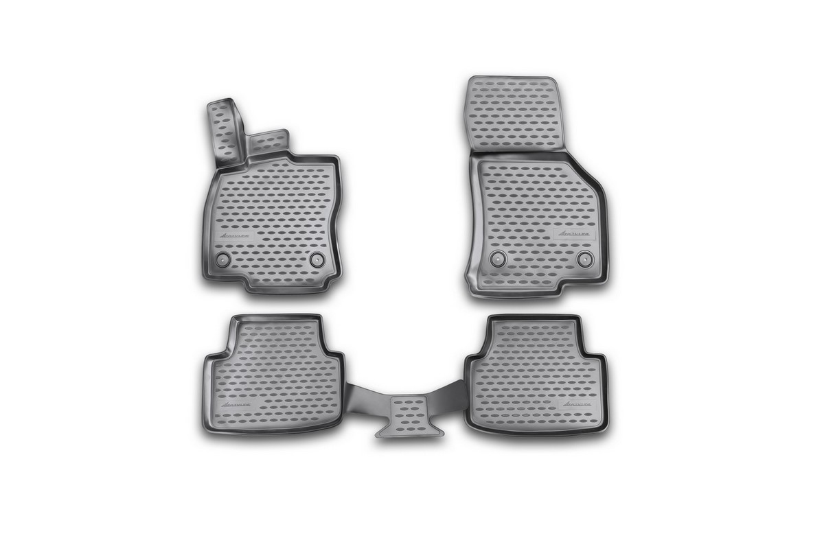 Набор автомобильных 3D-ковриков Novline-Autofamily для Skoda Octavia, 2013->, в салон, 4 штVT-1520(SR) Набор автомобильных 3D-ковриков Novline-Autofamily для Skoda Octavia, 2013->, в салон, 4 штVT-1520(SR)Набор Novline-Autofamily состоит из 4 ковриков, изготовленных из полиуретана.Основная функция ковров - защита салона автомобиля от загрязнения и влаги. Это достигается за счет высоких бортов, перемычки на тоннель заднего ряда сидений, элементов формы и текстуры, свойств материала, а также запатентованной технологией 3D-перемычки в зоне отдыха ноги водителя, что обеспечивает дополнительную защиту, сохраняя салон автомобиля в первозданном виде.Материал, из которого сделаны коврики, обладает антискользящими свойствами. Для фиксации ковров в салоне автомобиля в комплекте с ними используются специальные крепежи. Форма передней части водительского ковра, уходящая под педаль акселератора, исключает нештатное заедание педалей.Набор подходит для Skoda Octavia с 2013 года выпуска.