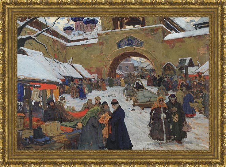 Базарный день (Горюшкин-Сорокопудов И. С.), 29 x 40 см29x40 OZ147-50601 Базарный день (Горюшкин-Сорокопудов И. С.), 29 x 40 см29x40 OZ147-50601Художественная репродукция картины Горюшкина-Сорокопудова Ивана Силыча Базарный день. Размер постера: 29 см x 40 см. Артикул: 29x40 OZ147-50601.