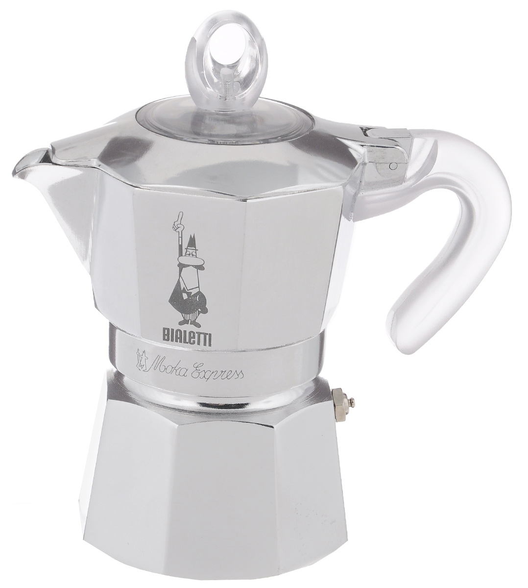 Гейзерная кофеварка Bialetti Moka Glossy, цвет: стальной, на 3 чашки4232 Гейзерная кофеварка Bialetti Moka Glossy, цвет: стальной, на 3 чашки4232Компактная гейзерная кофеварка Bialetti Moka Glossy изготовлена из высококачественного алюминия. Объема кофе хватает на 3 чашки. Изделие оснащено удобной ручкой из пластика. Принцип работы такой гейзерной кофеварки - кофе заваривается путем многократного прохождения горячей воды или пара через слой молотого кофе. Удобство кофеварки в том, что вся кофейная гуща остается во внутренней емкости. Гейзерные кофеварки пользуются большой популярностью благодаря изысканному аромату. Кофе получается крепкий и насыщенный. Теперь и дома вы сможете насладиться великолепным эспрессо. Подходит для газовых, электрических и стеклокерамических плит. Нельзя мыть в посудомоечной машине. Высота (с учетом крышки): 17 см.