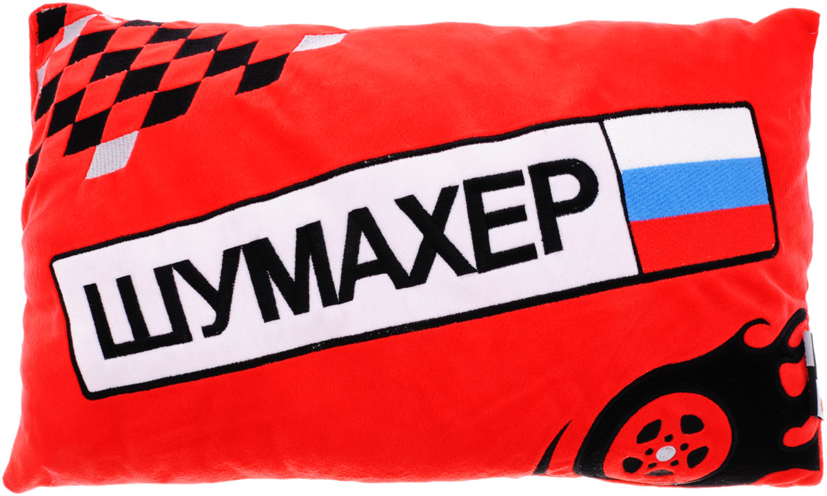 Maxi Toys Подушка автомобильная ШумахерPS-SUT101219R_красный Maxi Toys Подушка автомобильная ШумахерPS-SUT101219R_красныйМягконабивная автомобильная подушка Шумахер, изготовленная из гипоаллергенных материалов, поможет снять напряжение и расслабиться. Чехол подушки выполнен из искусственного меха красного цвета с надписью Шумахер, наполнитель - полиэфирное волокно. Подушка прекрасно подойдет для хранения в автомобиле, на случай если пассажирам захочется отдохнуть. Легкая и удобная, она создаст правильное комфортное положение шеи и головы и обеспечит спокойный сон даже во время езды. Кроме того, она отлично будет смотреться на заднем сидении и украсит салон автомобиля.