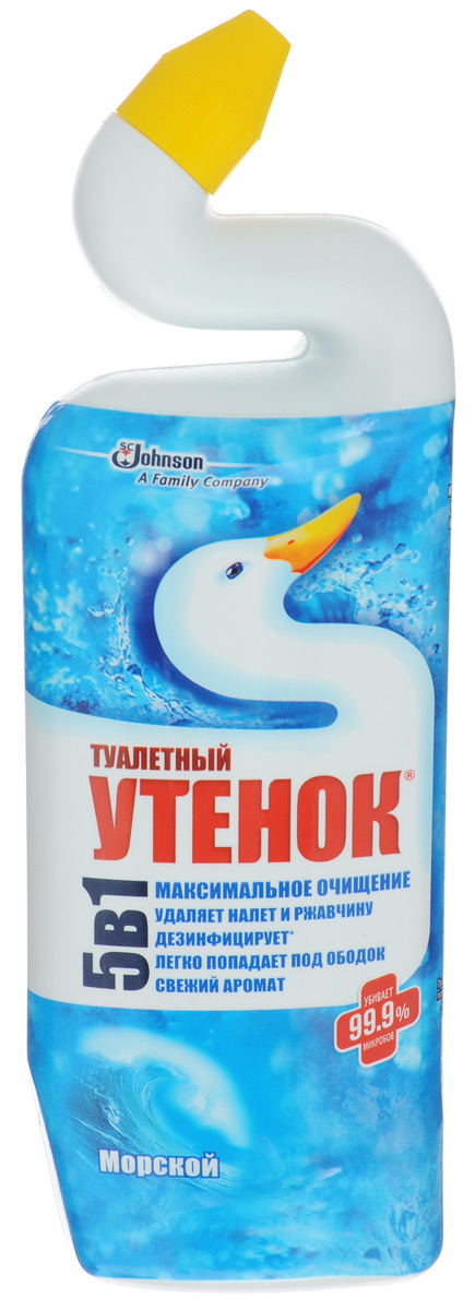 Чистящее средство для унитаза Туалетный утенок Морской, 750 мл629026 Чистящее средство для унитаза Туалетный утенок Морской, 750 мл629026Чистящее средство для унитаза Туалетный утенок Морской оказывает дезинфицирующий эффект - убивает 99,9% микробов. Эффективно удаляет налет и ржавчину. Устраняет неприятные запахи, оставляя свежий аромат. Экономичная дозировка. Уникальная форма бутылки позволяет нанести средство на труднодоступные места под ободком унитаза. Специальная конструкция колпачка не позволяет открывать флакон детям. Состав: вода, кислота соляная >5%, но Товар сертифицирован.