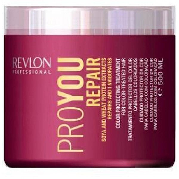 Revlon Professional Pro You Маска восстанавливающая Repair Mask 500 мл7203157000 Revlon Professional Pro You Маска восстанавливающая Repair Mask 500 мл7203157000Восстанавливающая маска для поврежденных волос Pro You Repair содержит пшеничный белок и экстракт сои. Предназначена для жестких, ослабленных и поврежденных волос. Сложный состав маски осуществляет комплексное воздействие на волосы и кожный покров головы, позволяет восстанавливать поврежденный липидный слой волосяного волокна. Ваши волосы снова станут сияющими и здоровыми.
