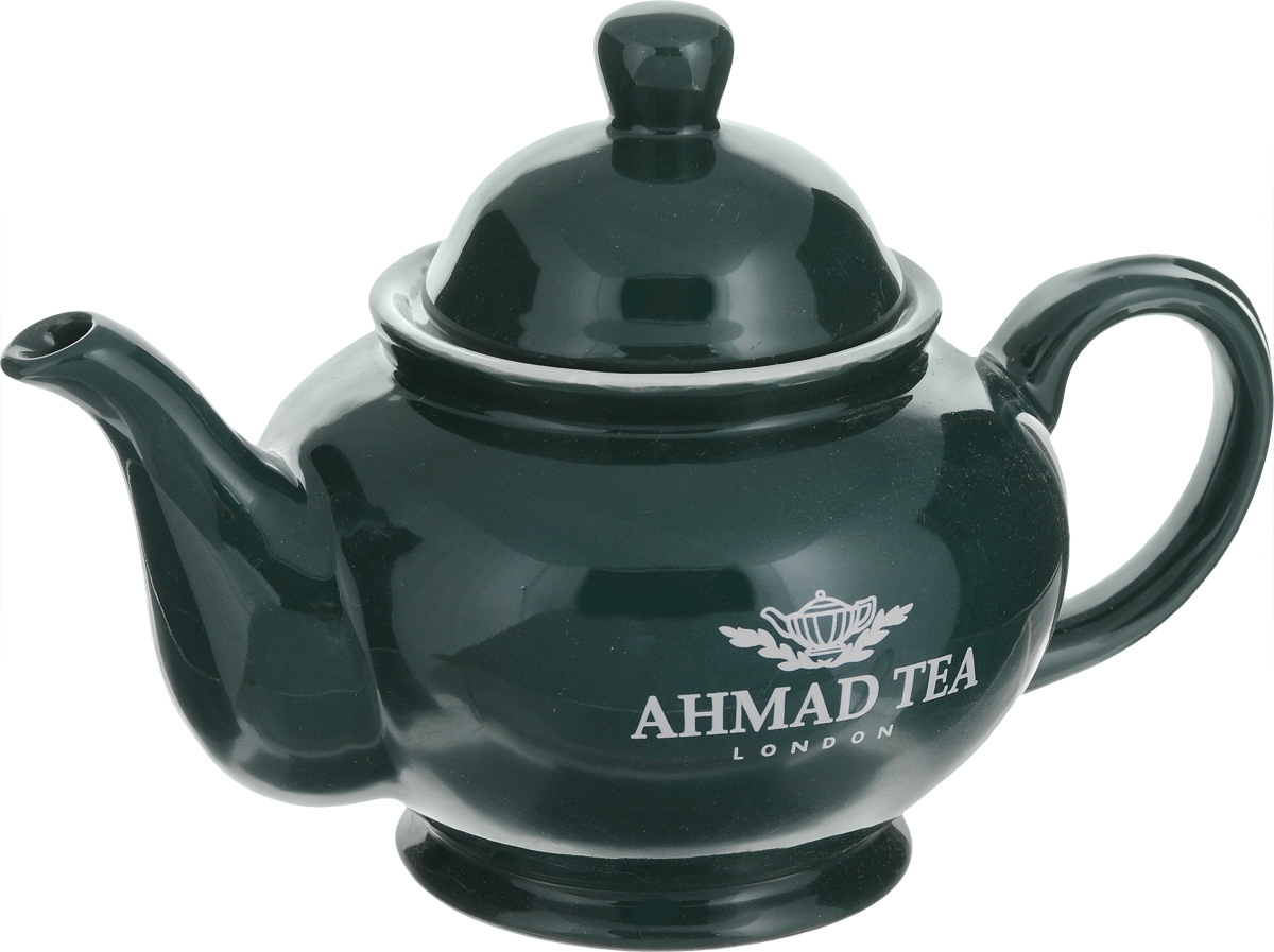 Чайник заварочный Ahmad Tea, цвет: темно-зеленый, 800 млZ454 Чайник заварочный Ahmad Tea, цвет: темно-зеленый, 800 млZ454Заварочный чайник Ahmad Tea изготовлен из керамики и покрыт глазурью. Посуда оформлена надписями Ahmad Tea и London. Такой чайник идеально подойдет для заваривания чая. Он хорошо держит температуру, что способствует более полному раскрытию цвета, аромата и вкуса чайного букета. Изделие прекрасно дополнит сервировку стола к чаепитию и станет его неизменным атрибутом. Объем: 800 мл. Размер (по верхнему краю): 9 см х 9 см. Диаметр по верхнему краю (внутренний): 6,5 см. Высота стенки (без учета крышки): 10 см.