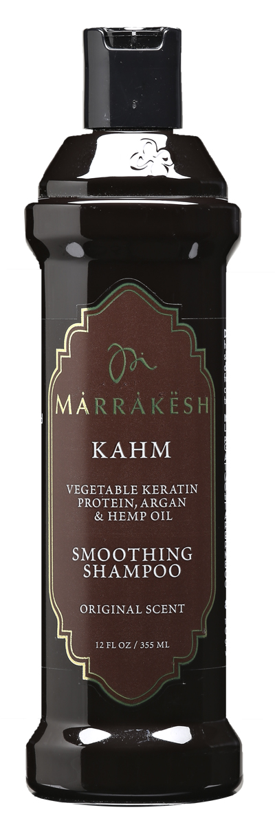 Marrakesh Шампунь разглаживающий с кератином Kahm, 355 млMKKAS1275 Marrakesh Шампунь разглаживающий с кератином Kahm, 355 млMKKAS1275Очищает, восстанавливает и разглаживает - Увлажняет и придает плотность и эластичность непослушным волосам - Обеспечивает продолжительное увлажнение и контроль пушения - Подходит для окрашенных волос - Протеины растительного кератина проникают глубоко в волос, восстанавливают его и препятствуют повреждению - Масла Арганы и Конопли разглаживают непослушные, вьющиеся волосы и обеспечивают глубокое увлажнение - Формула продукта, не содержащая сульфаты, хорошо очищает волосы, не вымывая при этом искусственный пигмент окрашенных волос