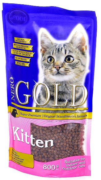 NERO GOLD super premium Для Котят с Курицей (Kitten Chicken 34/22), 800 г.26348 NERO GOLD super premium Для Котят с Курицей (Kitten Chicken 34/22), 800 г.26348Состав: дегидрированное куриное мясо, рис, куриный жир, дегидрированная рыба, маис, гидролизованная куриная печень, мякоть свеклы, дрожжи, яичный порошок, рыбий жир, минералы и витамины, гидролизат хрящей (источник хондроитина), гидролизат ракообразных (источник глюкозамина), лецитин (мин. 0,5 %), инулин (мин. 0,5 % FOS), таурин. Условия хранения: в прохладном темном месте.