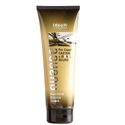 Dikson Nuance Оттеночная маска для коричневых и темно-русых волос Maschera Raviva Color for Brown and Dark Blond Hair 250 млdiks872 Dikson Nuance Оттеночная маска для коричневых и темно-русых волос Maschera Raviva Color for Brown and Dark Blond Hair 250 млdiks872Поддерживает стойкость цвета и усиливает блеск окрашенных, мелированных и натуральных волос. Без оксида, аммиака и п-фенилендиамина. Маска быстро и эффективно улучшает структуру, придает глянцевый блеск и делает волосы более послушными в укладке. Одновременно она тонирует волосы, делая цвет более ровным и красивым. Рекомендована для окрашенных и мелированных волос. Результат: Волосы приобретают насыщенный красный оттенок. Активные компоненты: Цетеариловый спирт, пропилен гликоль, кондиционирующее вещество, отдушка, смягчающее средство, консервант