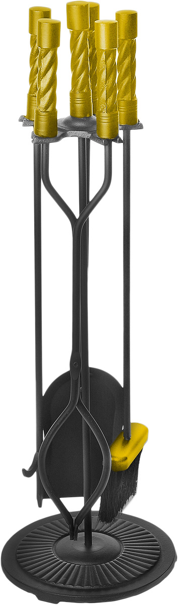 Набор для камина RealFlame, 5 предметов51466 PK Набор для камина RealFlame, 5 предметов51466 PKНабор для камина RealFlame состоит из совка, кочерги, щипцов и щетки, которые компактно размещаются на специальной подставке. Предметы набора выполнены из высококачественного металла. Рукоятки оснащены массивными металлическими вставками для более удобного использования и подвешивания на подставку. Благодаря такому набору для камина вы сохраните чистоту в помещении, а оригинальный дизайн предметов набора поможет вам создать уютный интерьер. Средняя длина предметов набора: 72 см. Размер подставки: 81 см х 25 см х 25 см.