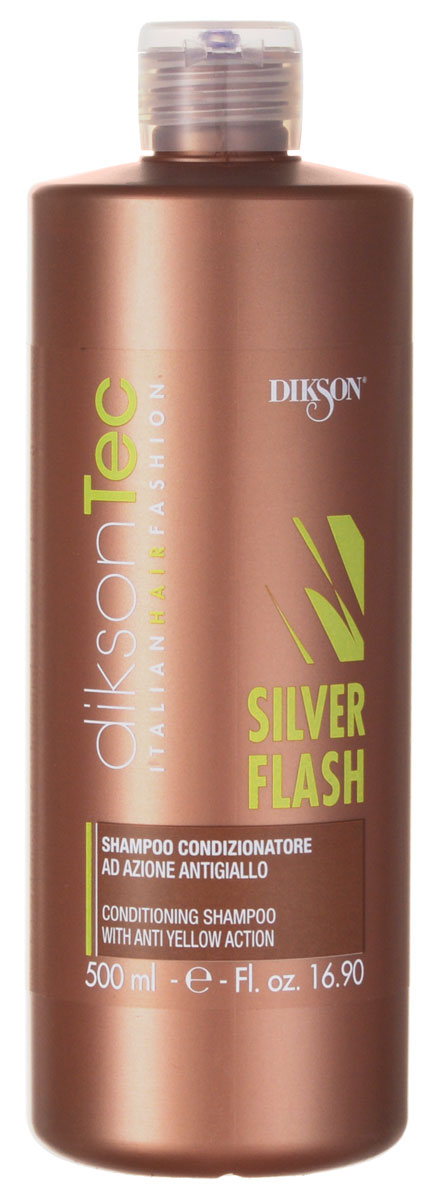Dikson Silver Шампунь-нейтрализатор желтизны Flash Shampoo 500 мл710 Dikson Silver Шампунь-нейтрализатор желтизны Flash Shampoo 500 мл710Фиолетовый шампунь Dikson Silver Flash Shampoo предназначен для ухода за светлыми, обесцвеченными и седыми волосами. Позволяет избавиться от желтизны и зеленого пигмента. Внимание! Возможен тонирующий эффект. Благодаря содержащемуся в шампуне провитамину В5, восстанавливается водный баланс волос. За счет протеинов пшеницы волосы становятся блестящими и шелковистыми, увеличивается их объем.