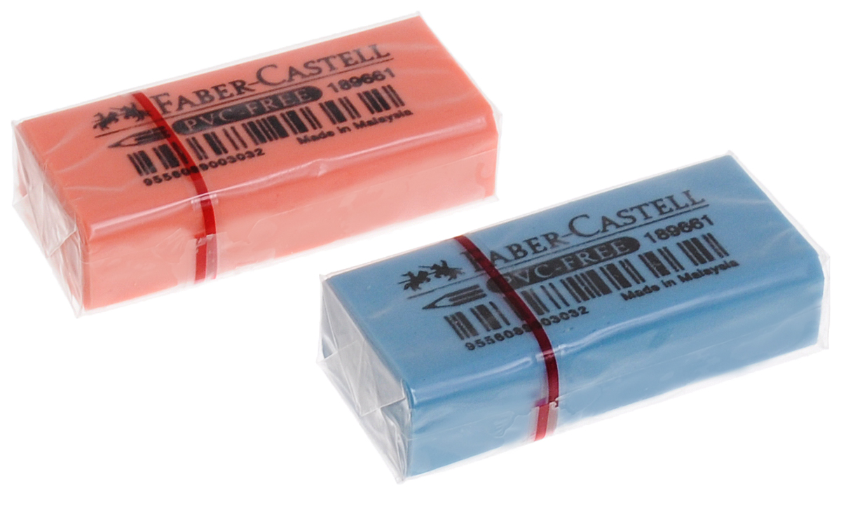 Faber-Castell Ластик флуоресцентный цвет голубой оранжевый 2 шт84701О Faber-Castell Ластик флуоресцентный цвет голубой оранжевый 2 шт84701ОЛастик флуоресцентный Faber-Castell станет незаменимым аксессуаром на рабочем столе не только школьника или студента, но и офисного работника. Аккуратный и не оставляет грязных разводов. Кроме того высококачественный ластик не содержит ПВХ. Не повреждает бумагу даже при многократном стирании.В наборе 2 ластика.