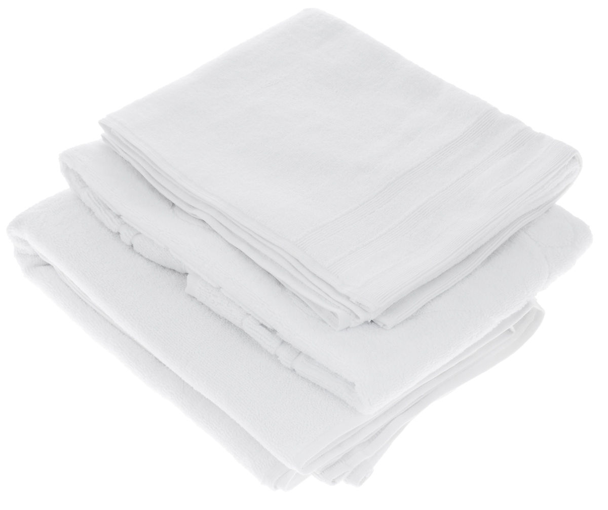 Набор махровых полотенец Aisha Home Textile, цвет: белый, 3 шт. УзТ-КГПУзТ-КГП-001-01 Набор махровых полотенец Aisha Home Textile, цвет: белый, 3 шт. УзТ-КГПУзТ-КГП-001-01Набор Aisha Home Textile состоит из трех махровых полотенец разного размера. В состав входит только натуральное волокно - 100% хлопок. Лаконичные бордюры подойдут для любого интерьера ванной комнаты. Полотенца прекрасно впитывают влагу и быстро сохнут. При соблюдении рекомендаций по уходу не линяют и не теряют форму даже после многократных стирок. Комплектация: 3 шт.