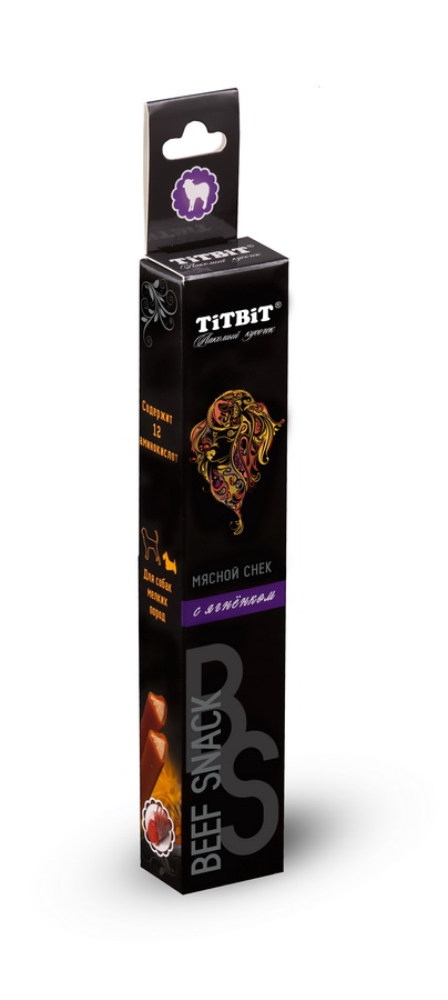 Лакомство для мелких собак Titbit, мясной снек с ягненком4487 Лакомство для мелких собак Titbit, мясной снек с ягненком4487Мясной снек с ягненком - это вкусное и полезное лакомство для собак. Натуральная мясная начинка придает снеку непревзойденный вкус и аромат, а благодаря специально разработанной текстуре, снек эффективно удаляет мягкий зубной налет. Состав: Рис, мясо и субпродукты (минимум 40% из которых 60% ягненка), клетчатка, лецитин, яичный белок, минеральный комплекс, натуральные ароматизаторы, натуральный краситель.
