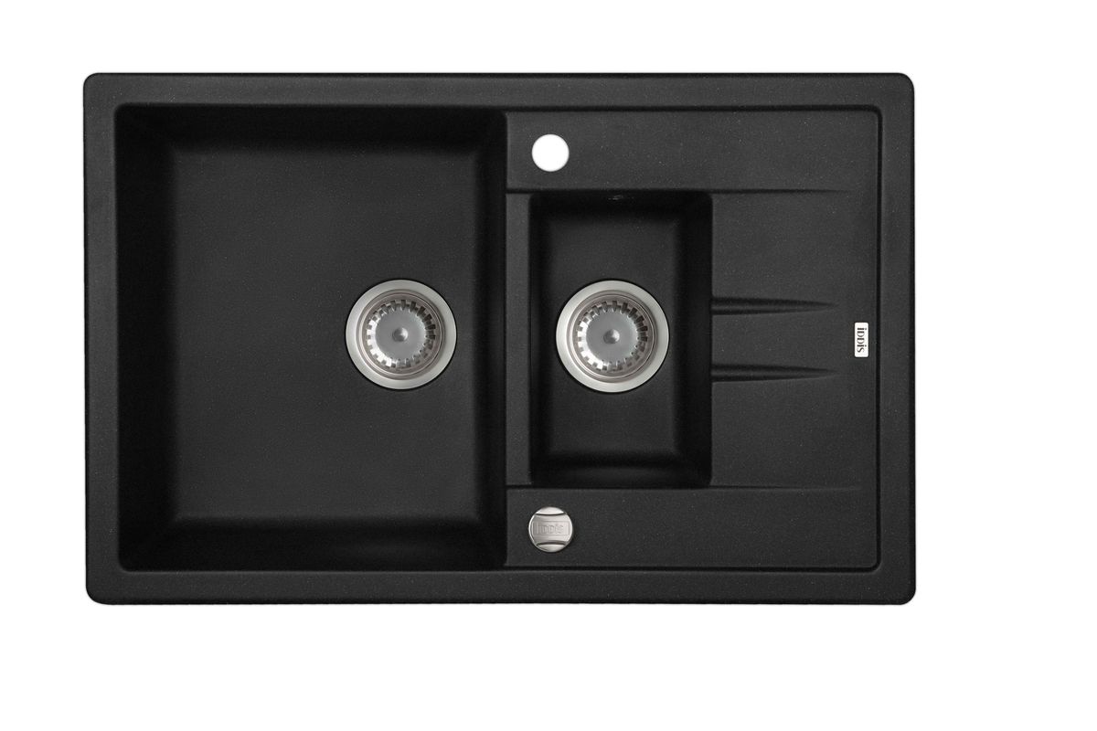 Мойка Iddis Vane G, granucryl, черная, 1 1/2 чаши, 78 х 50 см. V16B785i87V16B785i87 Мойка Iddis Vane G, granucryl, черная, 1 1/2 чаши, 78 х 50 см. V16B785i87V16B785i87Мойки для кухни IDDIS производятся из особого материала Granucryl: 80% натуральной гранитной крошки производства Германии 20% акриловой смолы Благодаря этому он имеет высокую устойчивость к физическим и механическим воздействиям, стойкость к воздействию средств бытовой химии и перепадам температур во время эксплуатации – свойства, необходимые для комфортного и надежного использования мойки на современной кухне. Термостойкость. Granucryl выдерживает температуру до 280?С, что позволяет хозяйкам ставить на мойку даже раскаленную посуду во время приготовления пищи. Стойкость цвета. Однородность материала Granucryl и высокотемпературная пигментация гранитной крошки обеспечивает первозданную яркость цвета мойки в течение всего периода эксплуатации. Пигментация происходит во вращающихся печах при температуре до 600 градусов. Каждая частица гранита химически связывается с пигментом, получая свой неповторимый цвет. При этом цвет никогда не выцветает и не может...