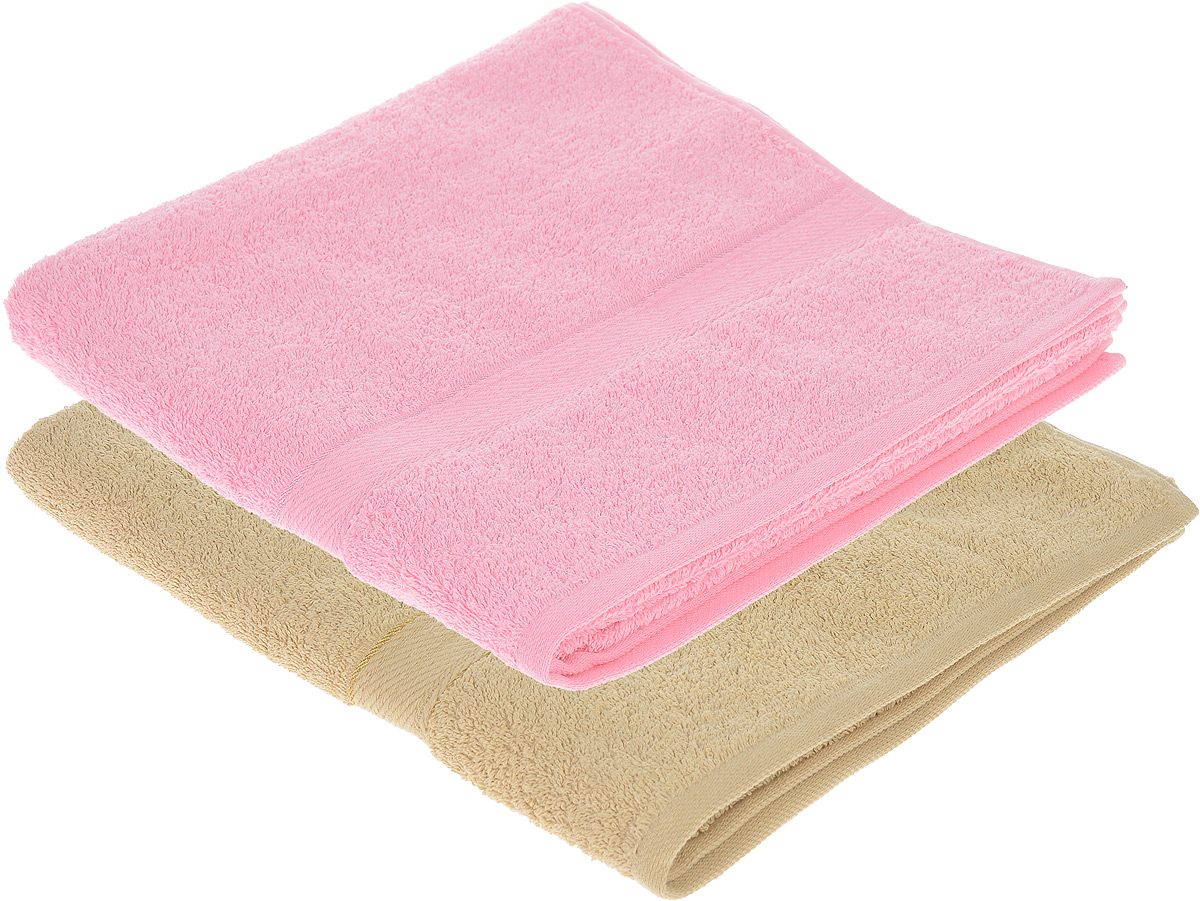 Набор махровых полотенец Aisha Home Textile, цвет: розовый, светло-коричневый, 70 х 140 см, 2 штУзТ-ПМ-104-03-04 Набор махровых полотенец Aisha Home Textile, цвет: розовый, светло-коричневый, 70 х 140 см, 2 штУзТ-ПМ-104-03-04Набор Aisha Home Textile состоит из двух махровых полотенец, выполненных из натурального 100% хлопка. Изделия отлично впитывают влагу, быстро сохнут, сохраняют яркость цвета и не теряют формы даже после многократных стирок. Полотенца Aisha Home Textile очень практичны и неприхотливы в уходе. Комплектация: 2 шт.