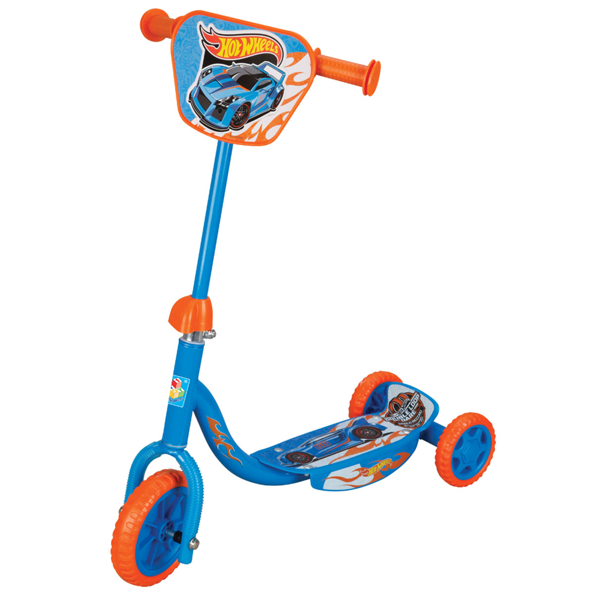 1TOY Самокат детский трехколесный Hot Wheels с декоративной панельюТ57645 1TOY Самокат детский трехколесный Hot Wheels с декоративной панельюТ57645Детский самокат 1TOY Hot Wheels с декоративной панелью на ручках непременно понравится Вашему ребенку. Он легкий и маневренный. Даже при постоянном использовании самокат смело прослужит несколько лет. Ручки самоката выполнены таким образом, что ребенку будет очень удобно за них держаться, и руки малышки не будут скользить. Площадка для ног снабжена противоскользящим покрытием. Колеса имеют хорошее сцепление с поверхностью и обеспечивают комфортное движение без тряски. Создан самокат специально для активного отдыха, чтобы ребенок имел возможность совмещать полезное времяпрепровождение и приятные физические нагрузки.