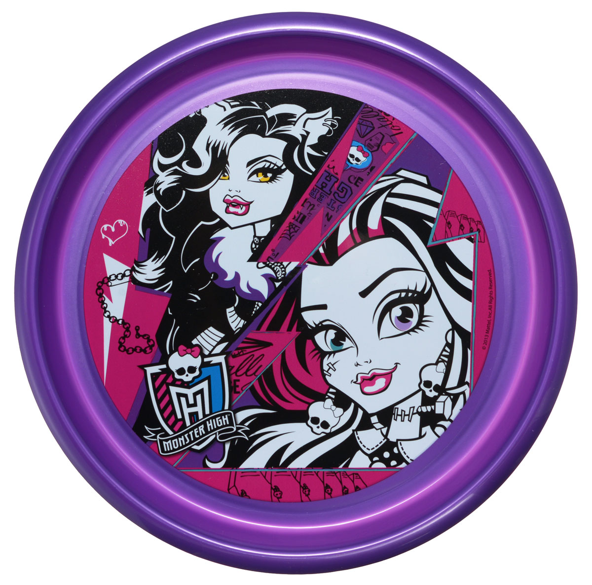 Monster High Тарелка детская диаметр 23 см54112 Monster High Тарелка детская диаметр 23 см54112Яркая тарелка Monster High идеально подойдет для кормления малыша и самостоятельного приема им пищи. Тарелка выполнена из безопасного полипропилена, дно оформлено высококачественным изображением героев мультфильма Monster High. Такой подарок станет не только приятным, но и практичным сувениром, добавит ярких эмоций вашему ребенку! Не предназначено для использования в СВЧ-печи и посудомоечной машине.