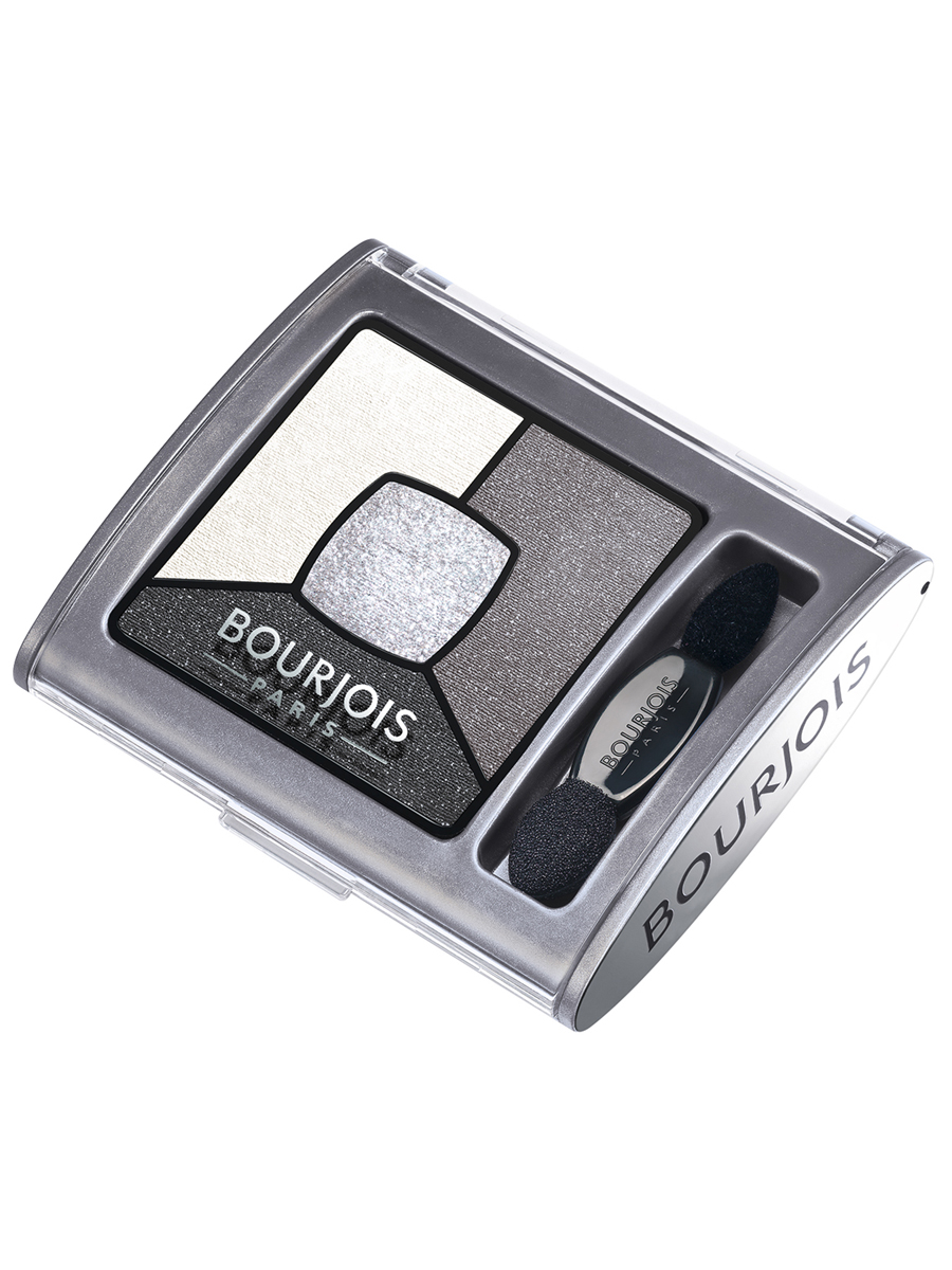 Bourjois Палитра теней для век Smoky Stories Тон 01 grey & night 3 мл29101352001 Bourjois Палитра теней для век Smoky Stories Тон 01 grey & night 3 мл29101352001Палетка из четырех оттенков, которые обладают кремово-пудровой текстурой, максимально адаптируются и долго держатся на подвижном веке.