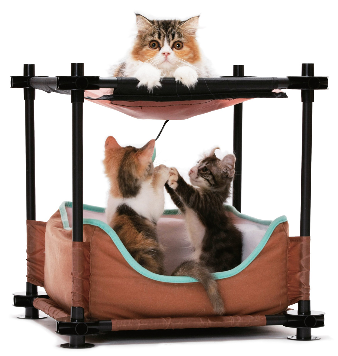 Лежак для кошек Kitty City Барские покои, 44 х 45 х 45 см0120710 Лежак для кошек Kitty City Барские покои, 44 х 45 х 45 см0120710Лежак Kitty City Барские покои поразит вас своим непревзойденным удобством. И будьте уверены, кошка тоже оценит уникальные преимущества нового спального места. Лежак сочетает в себе функции прекрасной кровати и игрового комплекса. Он великолепно подходит для активных и озорных животных, которые даже перед сном предпочитают поиграть с подвесной игрушкой и плавно из состояния игры перейти в глубокий сладкий сон. Лежак изготовлен из высокопрочных, устойчивых к повреждениям материалов. Каркас из пластиковых трубок удобно собирается и разбирается, облегчая транспортировку и хранение. Спальное место изготовлено из мягкого флиса. Игрушка выполнена в виде полумесяца. Лежак прекрасно подойдет для использования как индивидуально, так и в совокупности с игровыми комплексами Kitty City.