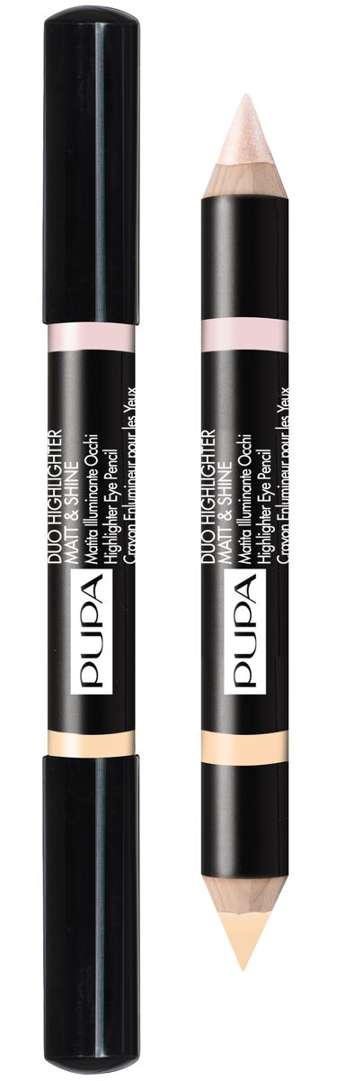 Pupa Хайлайтер для век DUO HIGHLIGHTER MATT&SHINE № 001 бежевый, 4,2 г240086001 Pupa Хайлайтер для век DUO HIGHLIGHTER MATT&SHINE № 001 бежевый, 4,2 г240086001Хайлайтер для век DUO HIGHLIGHTER MATT&SHINE. Карандаш – хайлайтер для расстановки световых акцентов в макияже. Придает законченность и четкость макияжу. Двусторонний: два рабочих грифеля: матовый и перламутровый эффект. Формула: Специальное сочетание восков и масел придают продукту смягчающие свойства и обеспечивают легкое и равномерное нанесение. Высокая плотность текстуры позволяет добиваться профессионального результата.