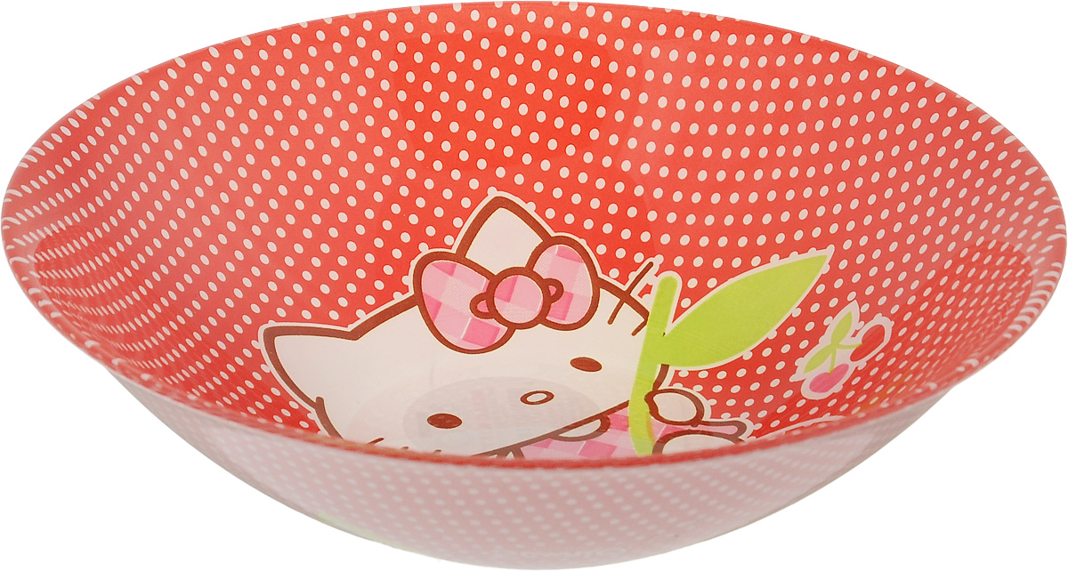 Салатник Luminarc Hello Kitty Cherries, диаметр 16,5 смJ0024 Салатник Luminarc Hello Kitty Cherries, диаметр 16,5 смJ0024Великолепный круглый салатник Luminarc Hello Kitty Cherries, изготовленный из ударопрочного стекла, прекрасно подойдет для подачи различных блюд: закусок, салатов или фруктов. Такой салатник украсит ваш праздничный или обеденный стол, а оригинальное исполнение понравится любой хозяйке. Диаметр салатника (по верхнему краю): 16,5 см.