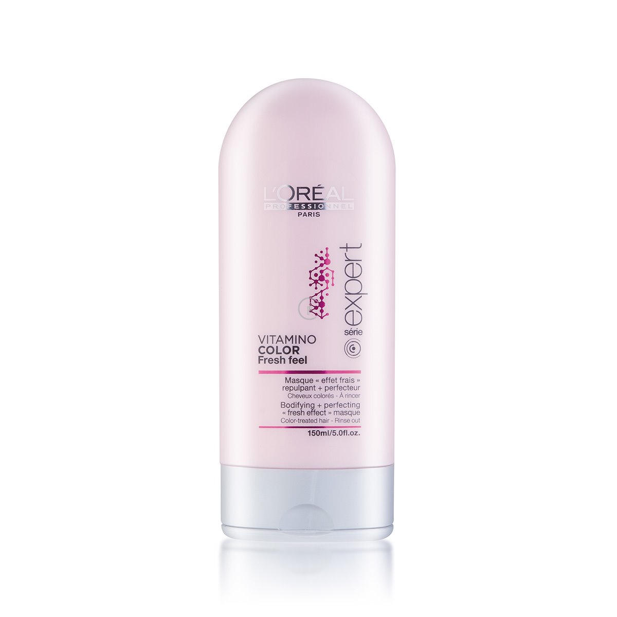 LOreal Professionnel INOA - Маска с освежающим эффектом для защиты цвета окрашенных волос Expert Vitamino Color Fresh Feel Masque 150 млE6202430 LOreal Professionnel INOA - Маска с освежающим эффектом для защиты цвета окрашенных волос Expert Vitamino Color Fresh Feel Masque 150 млE6202430Идеально подходит для волос, окрашенных. В сочетании с мягким шампунем без сульфатов Vitamino Color AOX Soft Cleanser освежающая маска защищает материю окрашенных волос. Профессиональные стилисты знают, что женщины мечтают о сохранении текстуры и блеска только что окрашенных волос как можно дольше. Нежная тающая текстура с освежающим эффектом разглаживает чешуйки волоса и мягко освежает кожу головы. Окрашенные волосы выглядят вновь как в первый день после окрашивания, становятся гладкими, послушными и сияющими. сохраняя насыщенность оттенка.