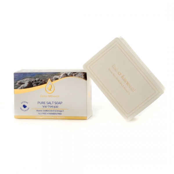 Extra Mineral Солевое мыло 125 гEXM1801 Extra Mineral Солевое мыло 125 гEXM1801Увлажняющее мыло из соли Мертвого моря. Уникальное мыло по своему составу - содержит соль Мертвого моря, 26 минералов Мертвого моря, комплекс витаминов А, С, В5, D, витамин «красоты» Е, полиненасыщенную жирную кислоту Омега 3. Обладает эффектом экстра-увлажнения кожи. Не содержит агрессивных и вредных для человека химических компонентов, благотворно влияет на кожу лица, головы и тела. Рекомендуется для всех типов кожи и волос. Показано для ежедневного применения.