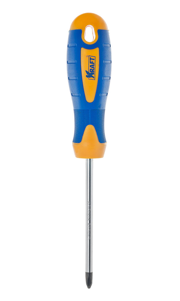 Отвертка крестовая Kraft PH3х150 КТ 700424КТ 700424 Отвертка крестовая Kraft PH3х150 КТ 700424КТ 700424- отвертка крестовая 2x150 mm (рукоятка двухкомпонентная, намагниченный наконечник, Cr-V)