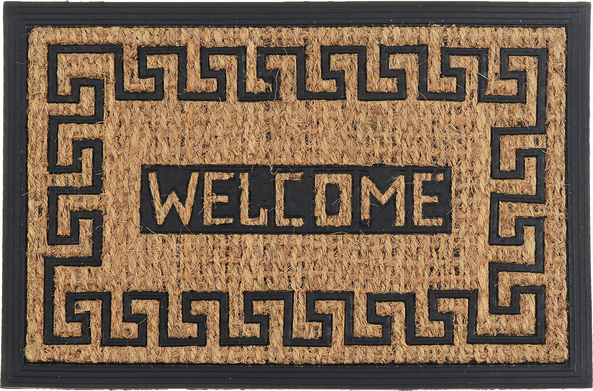 Коврик придверный SunStep Welcome, 60 х 40 см32-085 Коврик придверный SunStep Welcome, 60 х 40 см32-085Оригинальный придверный коврик SunStep Welcome надежно защитит помещение от уличной пыли и грязи. Он изготовлен из жесткого кокосового волокна и нескользящей резиновой основы. Волокна кокоса не подвержены гниению и не темнеют, поэтому коврик сохранит привлекательный внешний вид на долгое время.