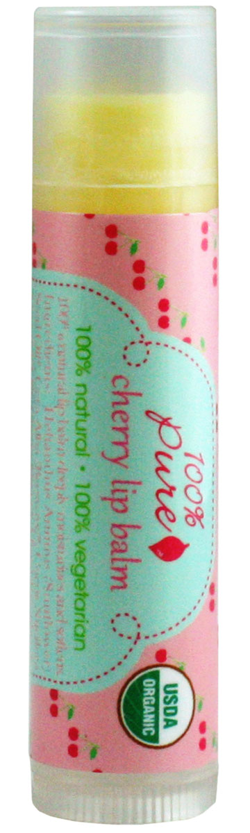 100% Pure Бальзам для губ Вишня (USDA Organic) 4,25 г1LBOC 100% Pure Бальзам для губ Вишня (USDA Organic) 4,25 г1LBOCОрганический бальзам для губ смягчает, питает и глубоко увлажняет нежную кожу губ.