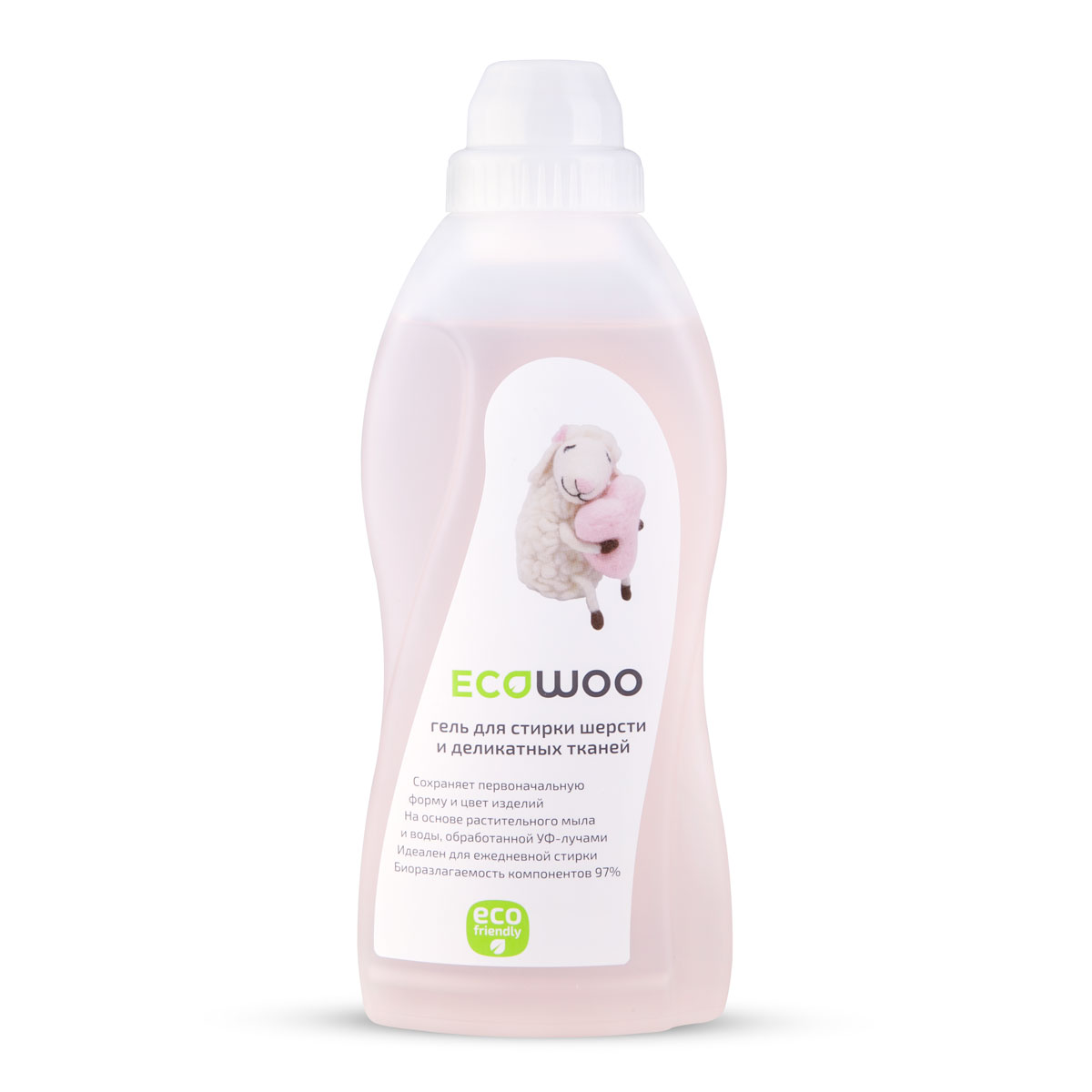 Гель EcoWoo для стирки шерсти и деликатных тканей, 0,7 лЕ088187 Гель EcoWoo для стирки шерсти и деликатных тканей, 0,7 лЕ088187Сохраняет первоначальную форму и цвет изделий. На основе растительного мыла и воды, обработанной Уф- лучами. Идеален для ежедневной стирки. Биоразлагаемость компонентов 97%.