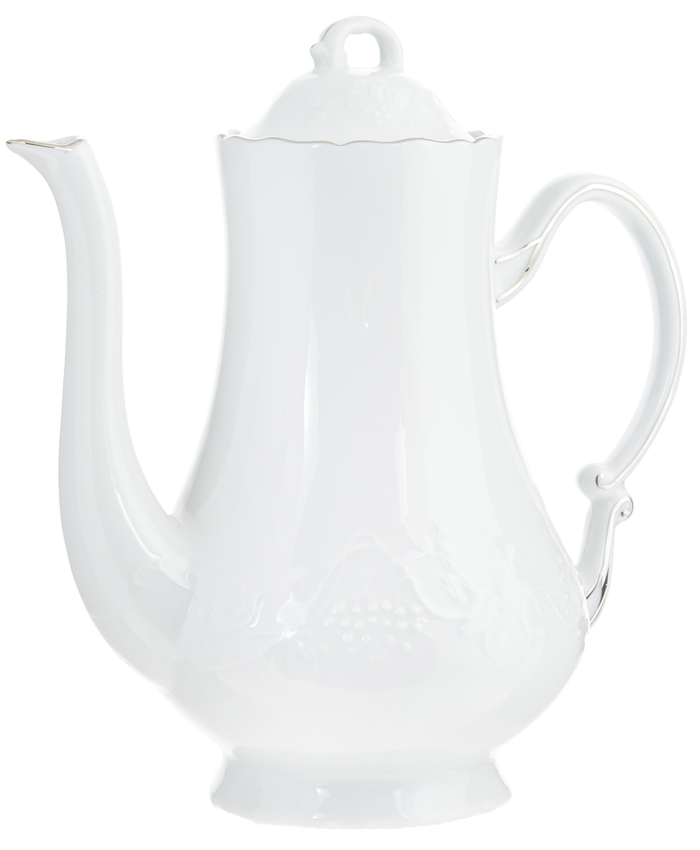 Кофейник Yves De La Rosiere Vendanges, 1,3 л6 929 130 019 Кофейник Yves De La Rosiere Vendanges, 1,3 л6 929 130 019Кофейник Yves De La Rosiere Vendanges изготовлен из высококачественного фарфора и предназначен для красивой подачи кофе. Внешние стенки изделия оформлены цветочным рельефом. Изящный дизайн кофейника придется по вкусу и ценителям классики, и тем, кто предпочитает утонченность и изысканность. Диаметр по верхнему краю: 8,5 см. Высота (без учета крышки): 20,5 см. Диаметр основания: 9 см.