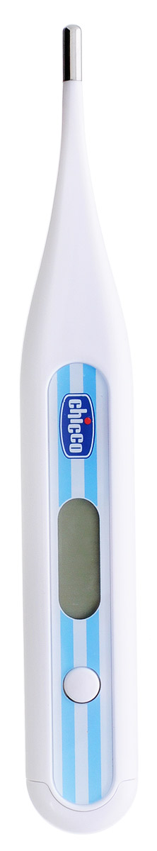 Chicco Термометр цифровой DigiBaby цвет голубой6929000000 Chicco Термометр цифровой DigiBaby цвет голубой6929000000Термометр Chicco Digi Baby предназначен для измерения температуры у ребенка. Термометр подходит для измерения температуры под мышкой, орально и ректально. Благодаря удобному дисплею и звуковому сигналу измерять температуру малышу максимально просто и легко. Электронный термометр обеспечивает точность измерения с погрешностью до 0,1 С. Предусмотрен индикатор разряда батареи. Измерение температуры электронным термометром имеет особенности по сравнению с ртутным термометром и требует точного соблюдения инструкции. Термометр упакован в пластиковый футляр. В комплект входит инструкция по эксплуатации термометра на русском языке. Для работы термометра необходима 1 батарейка напряжением 1,5V типа LR41 (входит в комплект).