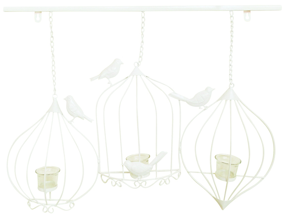 Подсвечник настенный Gardman Birdcage, 52 х 68 х 6,5 см17523 Подсвечник настенный Gardman Birdcage, 52 х 68 х 6,5 см17523Настенный декоративный подсвечник Gardman Birdcage порадует каждого, кто его увидит. Он выполнен из металла и оснащен тремя подставками со стеклянными емкостями для размещения свечей. Теплое мерцание пламени свечи подарит вам настроение волшебства и торжественности. Создайте в своем доме атмосферу уюта, преображая интерьер стильными, радующими глаза предметами.