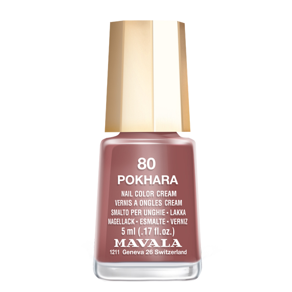 Mavala Лак для ногтей Pokhara, Тон 80, 5 мл08-1535 Mavala Лак для ногтей Pokhara, Тон 80, 5 мл08-1535Лаки для ногтей Mavala представлены классическими и ультрамодными оттенками. Они пропускают воздух даже через 3-4 слоя, давая возможность ногтям дышать. Специально разработанный состав лаков позволяет им оставаться свежими и насыщенными долгое время. Лаки не содержат толуол, формальдегид, камфору, дибутил фталат, канифоль и добавленный никель.