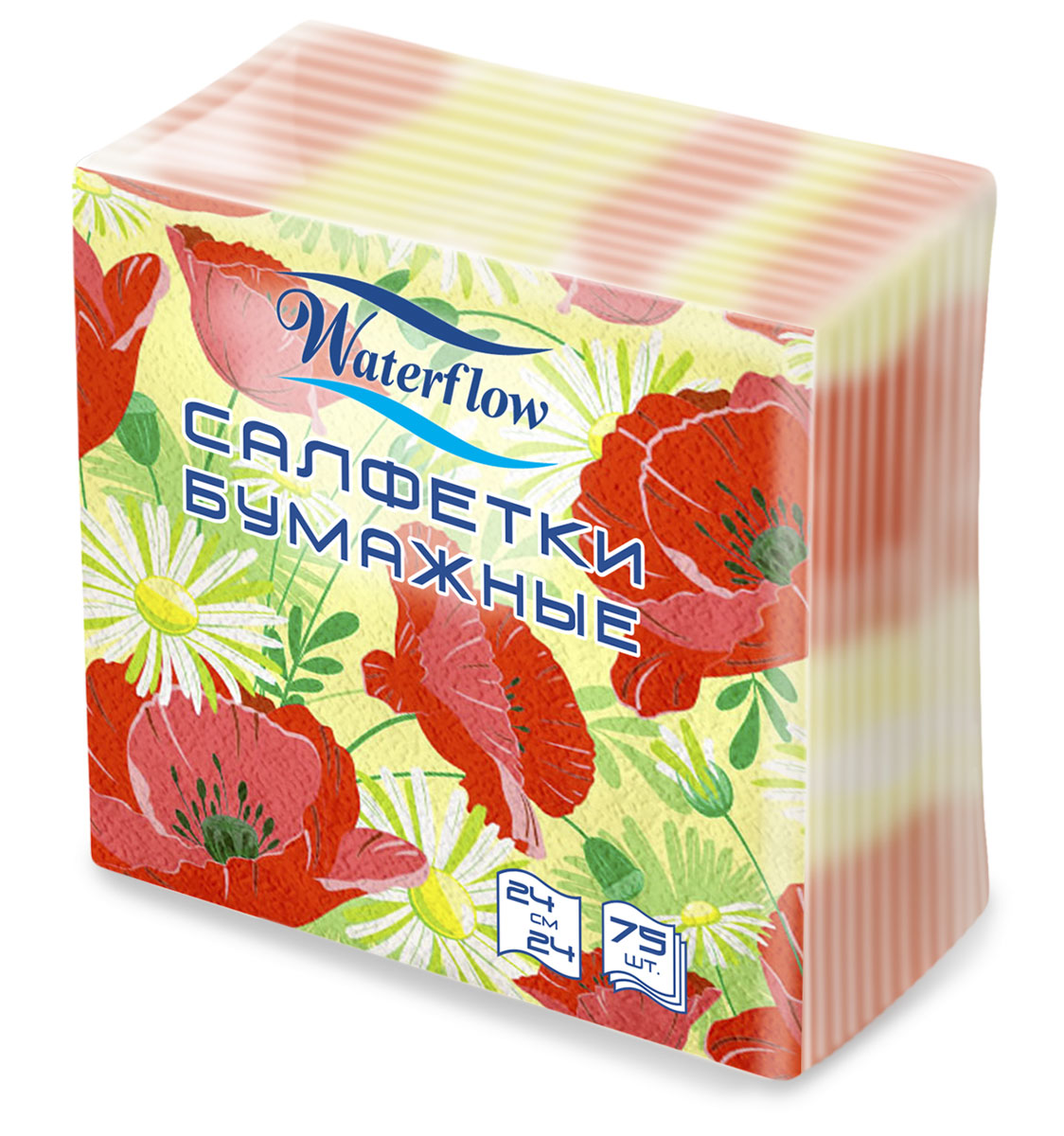 Салфетки бумажные Waterflow Маки, 75 шт790009 Салфетки бумажные Waterflow Маки, 75 шт790009Интересным и самодостаточным элементом Вашего праздничного стола станут яркие и красочные бумажные салфетки Waterflow. Экологически чистые, бархатистые на ощупь , салфетки изготовлены из 100% целлюлозы. Прекрасное решение для праздичной и повседневной сервировки стола.