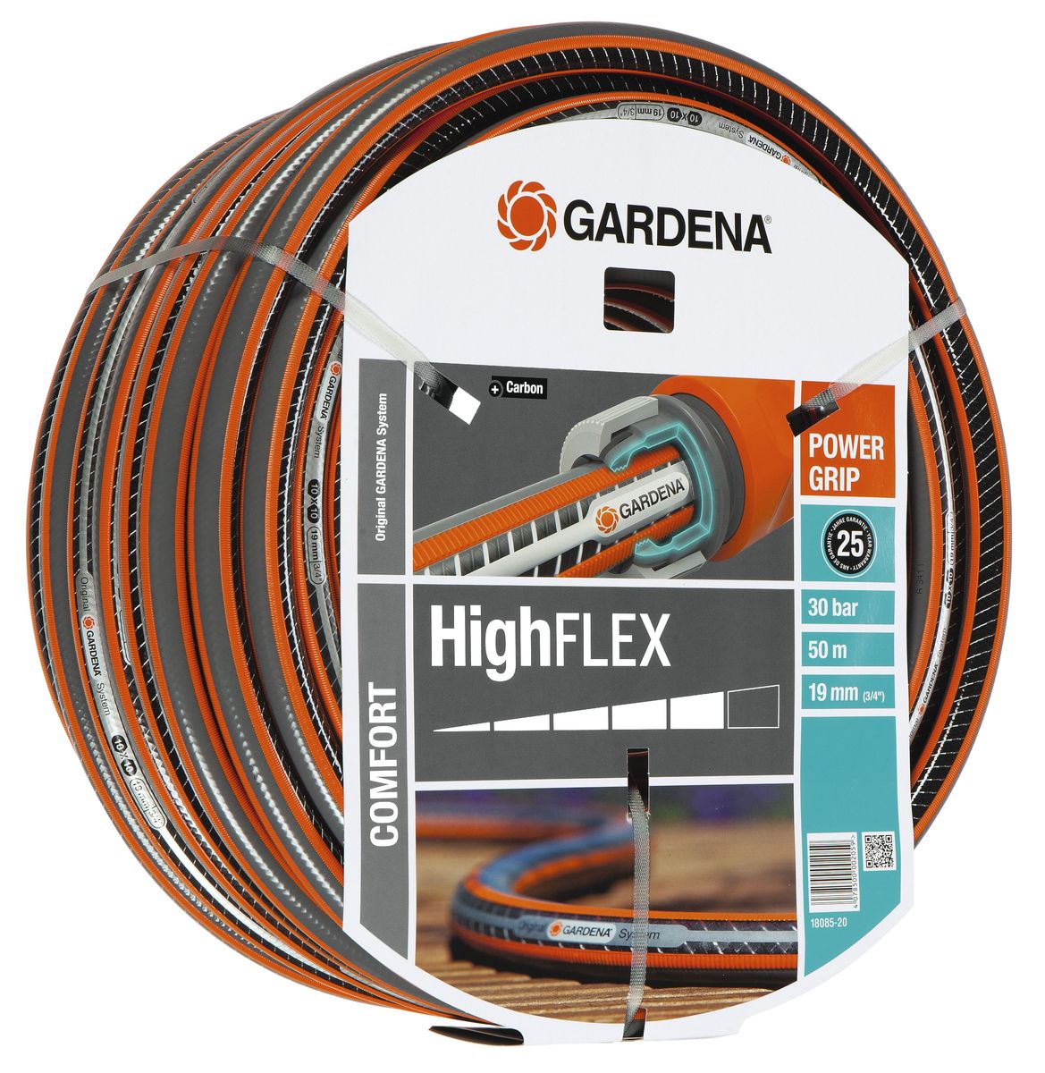 Шланг Highflex 10x10 3/4 х 50 м Gardena18085-20.000.00 Шланг Highflex 10x10 3/4 х 50 м Gardena18085-20.000.00С ребристым профилем Power Grip для идеального соединения с коннекторами Базовой системы полива. Устойчивость к высокому давлению и сохранение формы благодаря спиралевидному текстильному армированию, усиленному углеродом. Не перегибается, не спутывается.