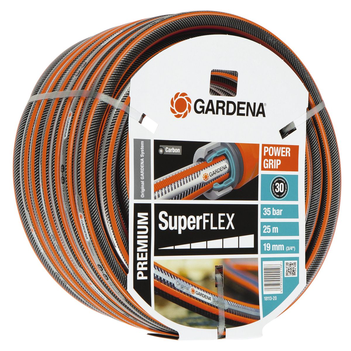 Шланг Gardena Superflex, диаметр 3/4, длина 25 м96515412 Шланг Gardena Superflex, диаметр 3/4, длина 25 м96515412Шланг Gardena Superflex с ребристым профилем Power Grip предназначен для идеального соединения с коннекторами базовой системы полива. Он устойчив к высокому давлению и сохраняет формы благодаря спиралевидному текстильному армированию, усиленному углеродом.Не перегибается, не спутывается.