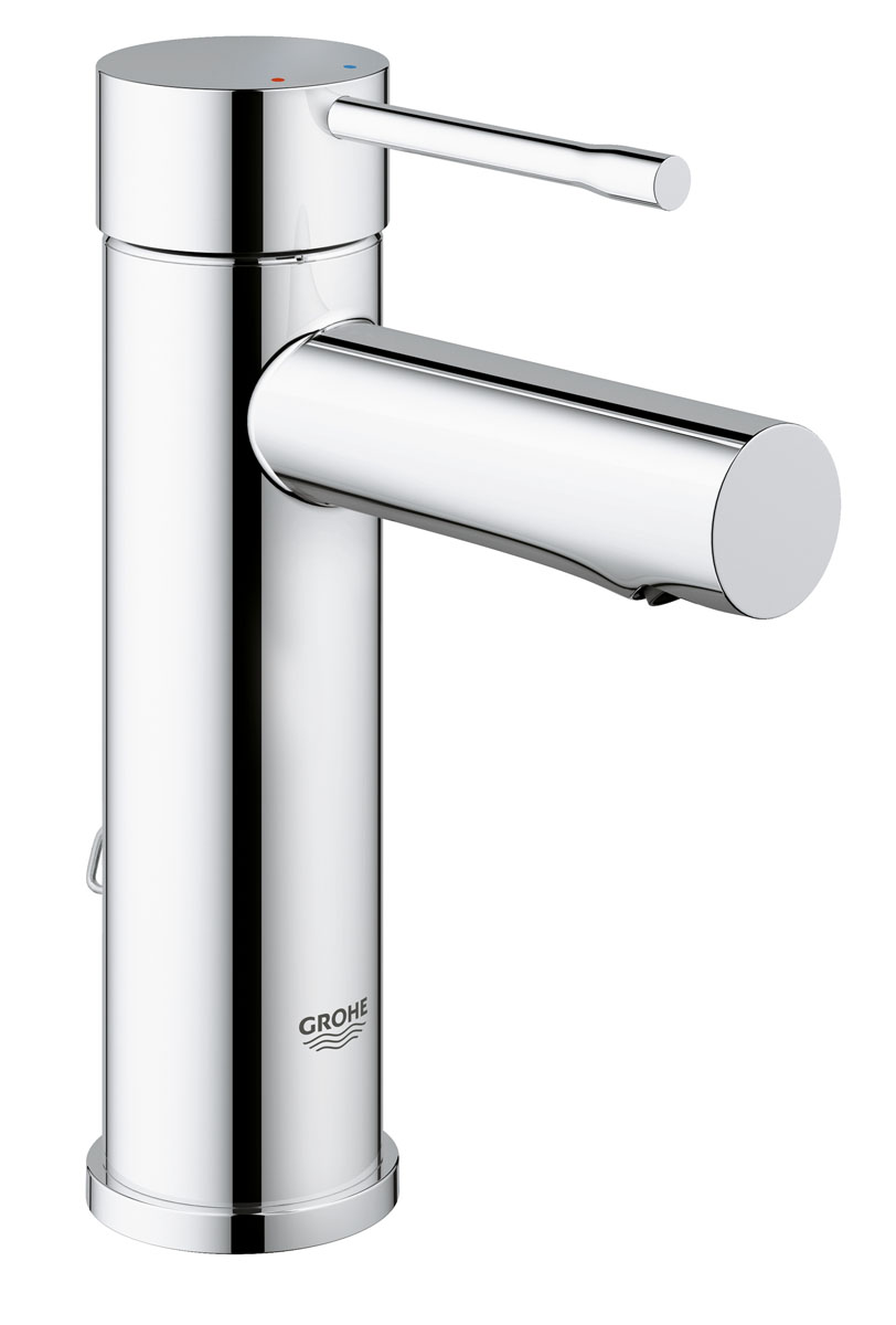 Смеситель для раковины GROHE Essence+ с цепочкой и низким изливом (32899001)32899001 Смеситель для раковины GROHE Essence+ с цепочкой и низким изливом (32899001)32899001монтаж на одно отверстие GROHE SilkMove® керамический картридж 28 мм с ограничителем температуры GROHE StarLight® хромированная поверхность GROHE EcoJoy® 5.7 л/мин цепочка гибкая подводка GROHE QuickFix® Plus Монтажная система металлический рычаг