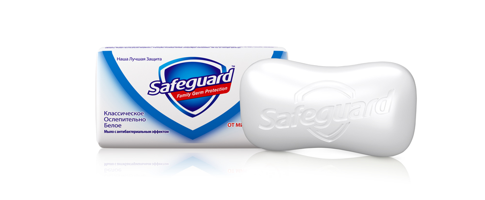 Safeguard Антибактериальное мыло Классическое, 90 гSG-81540421 Safeguard Антибактериальное мыло Классическое, 90 гSG-81540421Мыло Safeguard на 100% рекомендовано специалистами по всему миру! Антибактериальное мыло Safeguard Классическое уничтожает до 99,9% всех известных болезнетворных бактерий и ухаживает за кожей рук: • поверхностно активные вещества эффективно удаляют все виды микробов в момент смывания • антибактериальный комплекс обеспечивает защиту от самых опасных граммоположительных бактерии (Стрептококк, Стафилококк) до 12 часов после смывания • смягчающие компоненты оказывают успокаивающее воздействие на кожу рук, и ваши руки сияют здоровьем Это мыло - просто находка! Отличная защита от микробов, не вызывает раздражения, пользуемся всей семьей