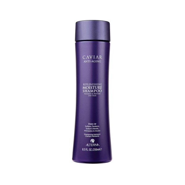 Alterna Увлажняющий шампунь c морским шелком Caviar Anti-Aging Replenishing Moisture Shampoo - 250 мл60515 Alterna Увлажняющий шампунь c морским шелком Caviar Anti-Aging Replenishing Moisture Shampoo - 250 мл60515Увлажняющий шампунь Alterna Caviar Anti-Aging Replenishing Volume благодаря уникальным комплексам на основе черной икры и морских водорослей, защищает цвет волос от выгорания и препятствует процессам старения. Энзимы, которые содержатся в шампуне, дробят макроэлементы средства и позволяют им быстрее проникать в структуру волоса, обеспечивая мгновенный результат. Результат: После применения шампуня волосы становятся сильными, гладкими, красивыми и блестящими.