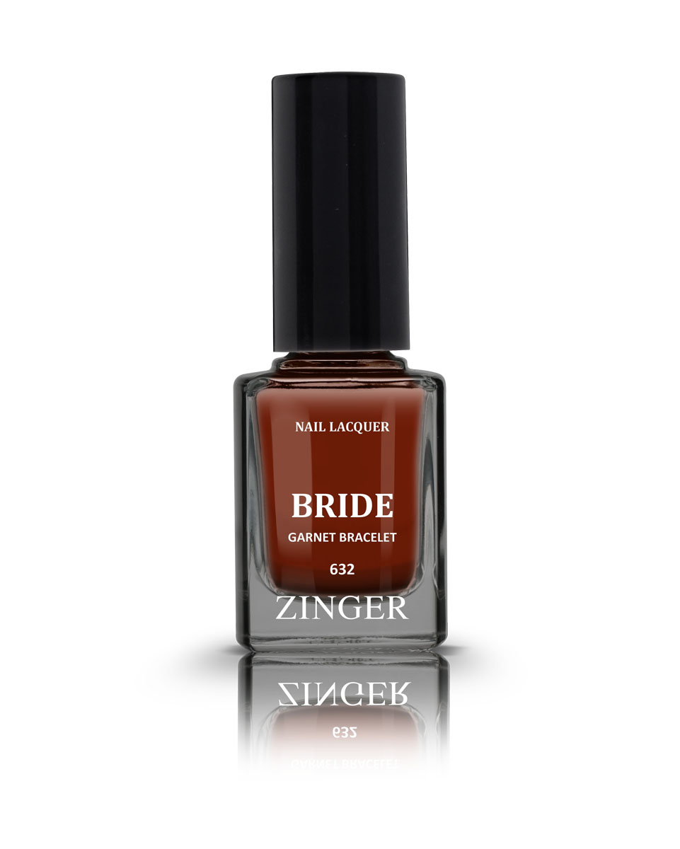 Zinger Лак для ногтей BRIDE GARNET BRACELET 632, 12 мл78120 Zinger Лак для ногтей BRIDE GARNET BRACELET 632, 12 мл7812060 трендовых оттенков для новой коллекции лака для ногтей Zinger 2016 произведены во Франции по экспертной технологии, которая обеспечивает прочное покрытие и одновременно заботится о здоровье ногтей, сохраняя их природную красоту. Новая формула лака Gel-technology 3-го поколения свободна от парабенов, толуола, ДБП, исключено использование камфоры и формальдегидной смолы. Для дополнительной защиты ногтей, в новой 5free формуле лаков Zinger появились UV-фильтры. Лак теперь наносится легко и быстро, абсолютно ровным слоем, благодаря новой профессиональной кисточке из 222 волосков. Лак держится намного дольше и высыхает после нанесения в течение нескольких минут. Сырье для производства лаков и конечный продукт –лаки Zinger не тестируются на животных. Фактура глянцевая