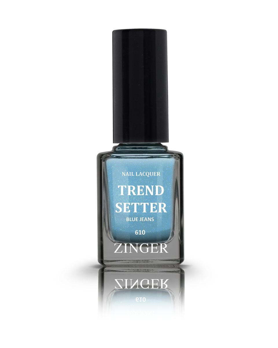 Zinger Лак для ногтей TRENDSETTER BLUE JEANS 610, 12 мл78212 Zinger Лак для ногтей TRENDSETTER BLUE JEANS 610, 12 мл7821260 трендовых оттенков для новой коллекции лака для ногтей Zinger 2016 произведены во Франции по экспертной технологии, которая обеспечивает прочное покрытие и одновременно заботится о здоровье ногтей, сохраняя их природную красоту. Новая формула лака Gel-technology 3-го поколения свободна от парабенов, толуола, ДБП, исключено использование камфоры и формальдегидной смолы. Для дополнительной защиты ногтей, в новой 5free формуле лаков Zinger появились UV-фильтры. Лак теперь наносится легко и быстро, абсолютно ровным слоем, благодаря новой профессиональной кисточке из 222 волосков. Лак держится намного дольше и высыхает после нанесения в течение нескольких минут. Сырье для производства лаков и конечный продукт –лаки Zinger не тестируются на животных. Фактура песочная (сахарная)