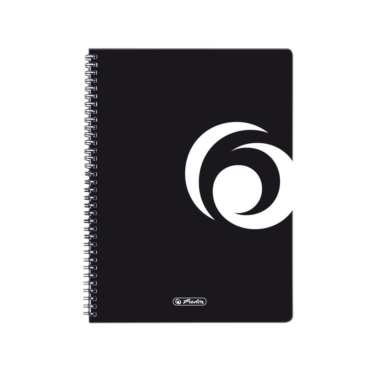 Herlitz Блокнот на двойной спирали формат A5 цвет черный72523WD Herlitz Блокнот на двойной спирали формат A5 цвет черный72523WDБлокнот формата A5, на двойной спирали, 80 листов, клетка с полями, 80 г/м2, микроперфорация, закругленные уголки, черн.