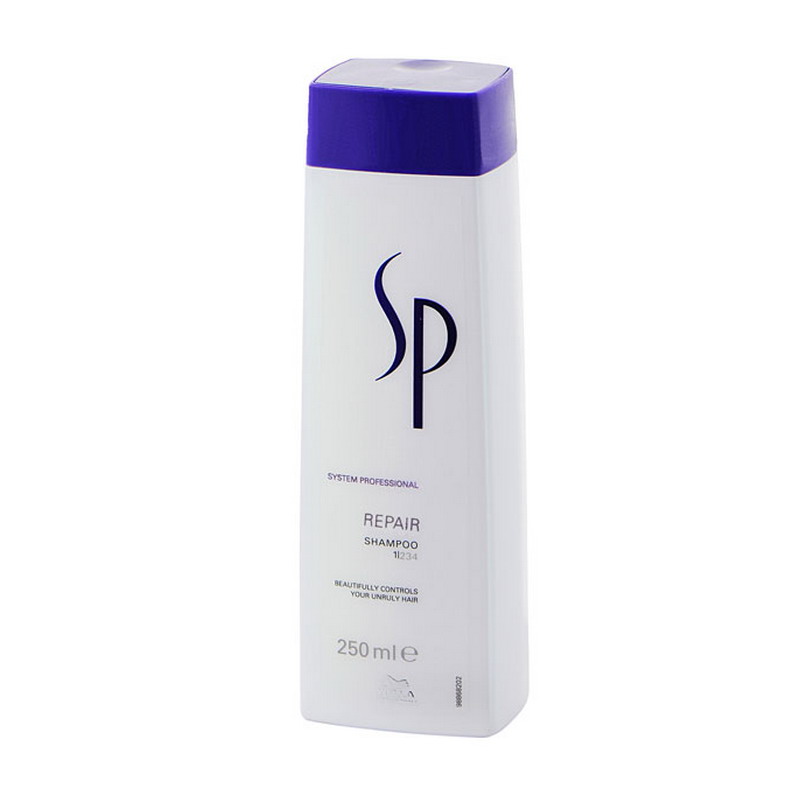 Wella SP Восстанавливающий шампунь Repair Shampoo, 250 мл81387559 Wella SP Восстанавливающий шампунь Repair Shampoo, 250 мл81387559Восстанавливающий шампунь Wella SP Repair Shampoo улучшает структуру волос и придает им силу и блеск. Благодаря уникальной формуле RNP, разработанной специалистами Велла, средство насыщает волосы питательными веществами, проникая глубоко внутрь волоса.